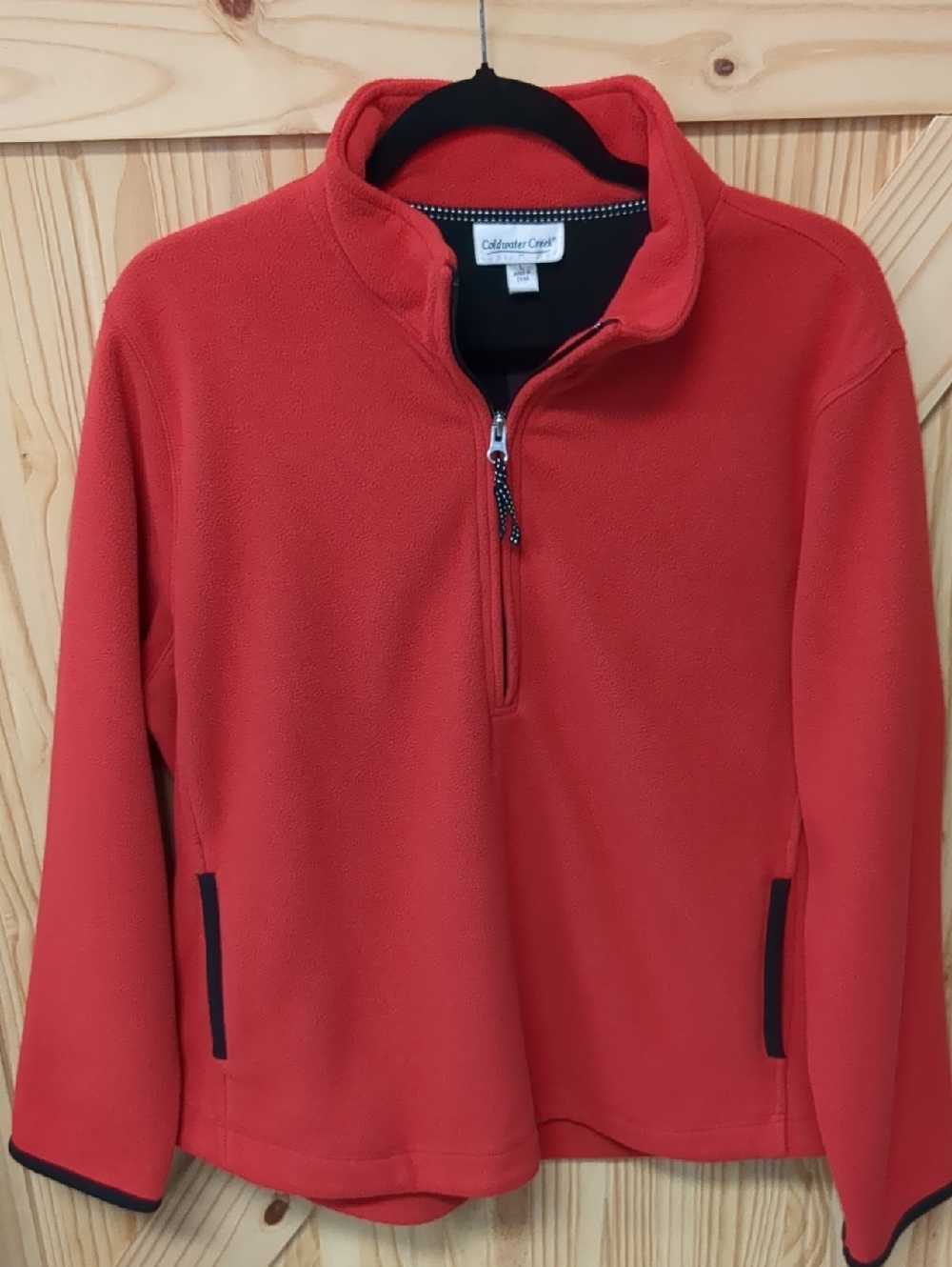 Coldwater Creek Men’s Red Half-Zip Fleece Pullover